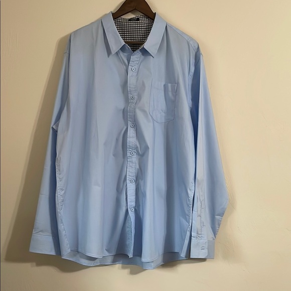 Coofandy Light Blue Men's Collard Shirt 3XL - Picture 1 of 2